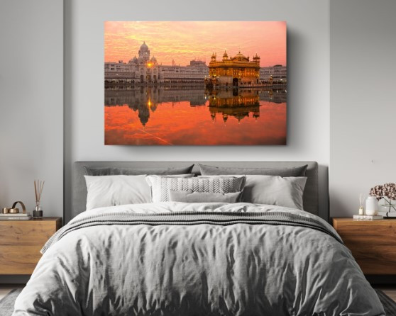 Golden Temple Amritsar Punjab India City Canvas Print Wall Art