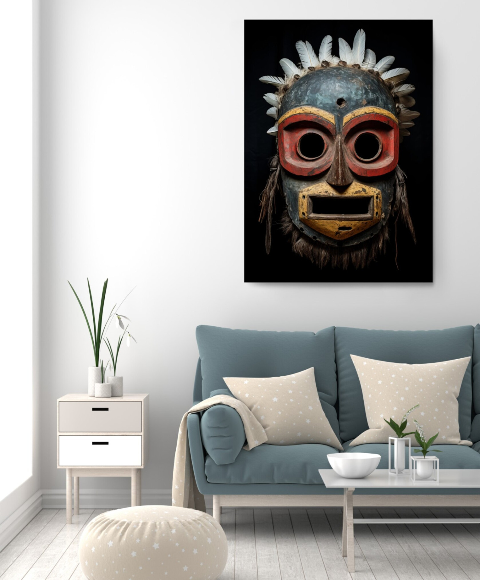 Guardian of Wisdom African Mask Africa Edition Canvas Wall Art Home Decoration