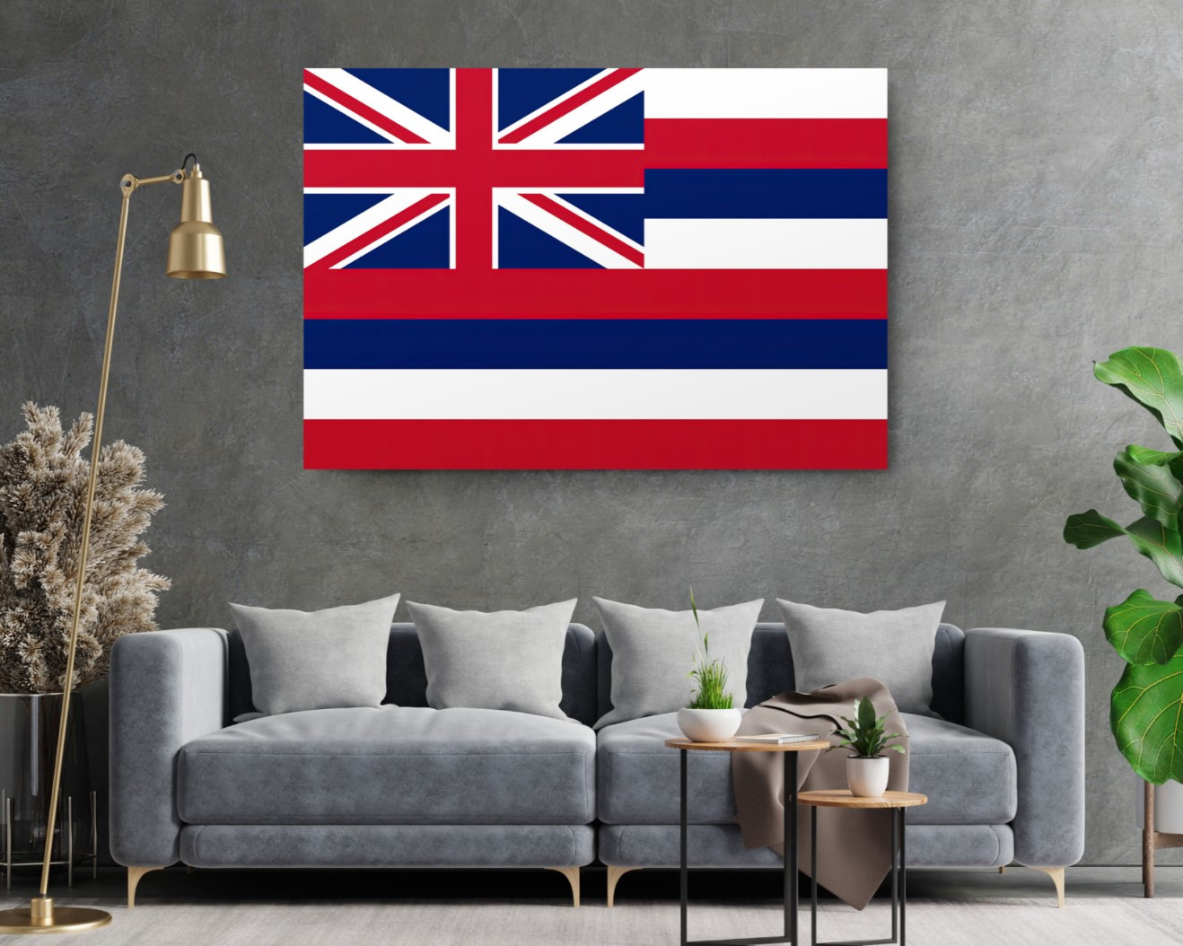 Hawaii State Flag USA Flags Edition Canvas Wall Art Home Decoration