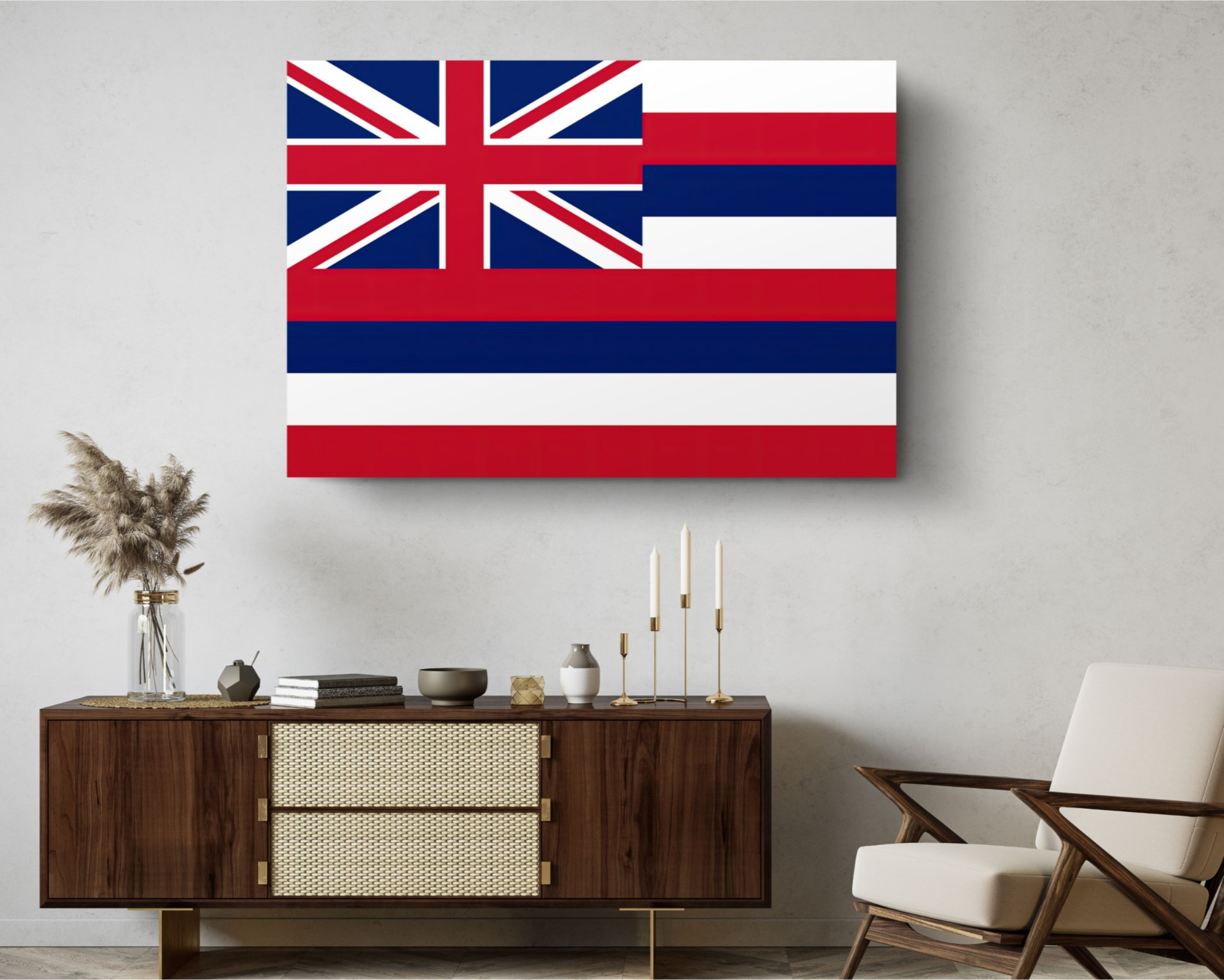 Hawaii State Flag USA Flags Edition Canvas Wall Art Home Decoration