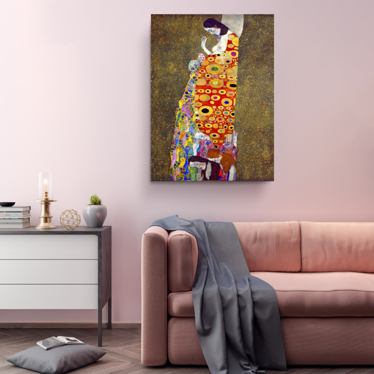 Hope II Reproduction Canvas Print Wall Art Gustav Klimt