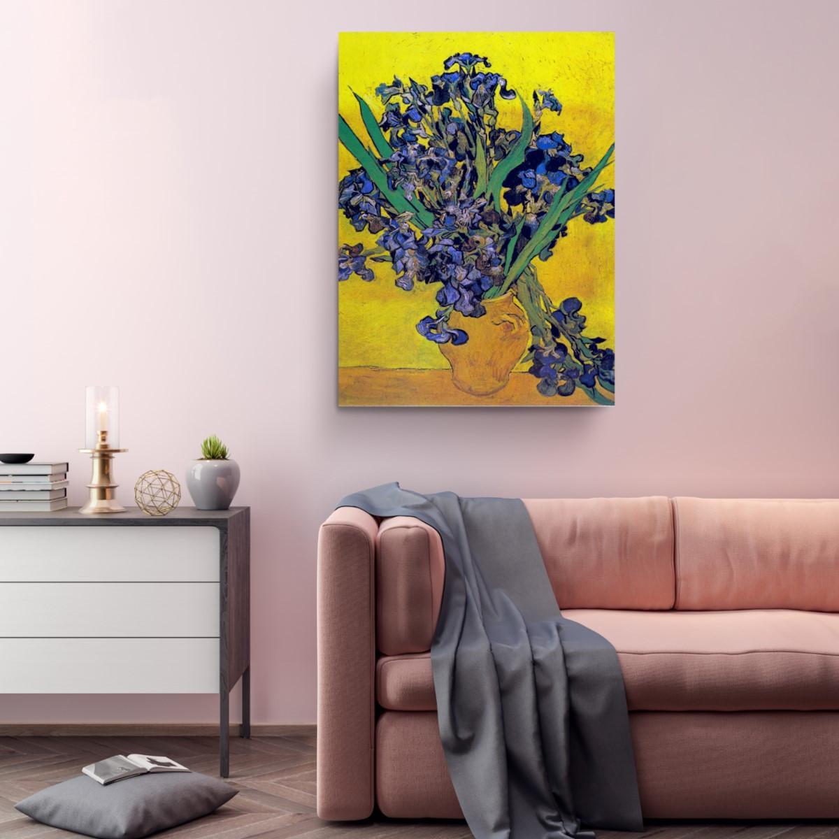 Irises 1890 Reproduction Canvas Print Wall Art Van Gogh