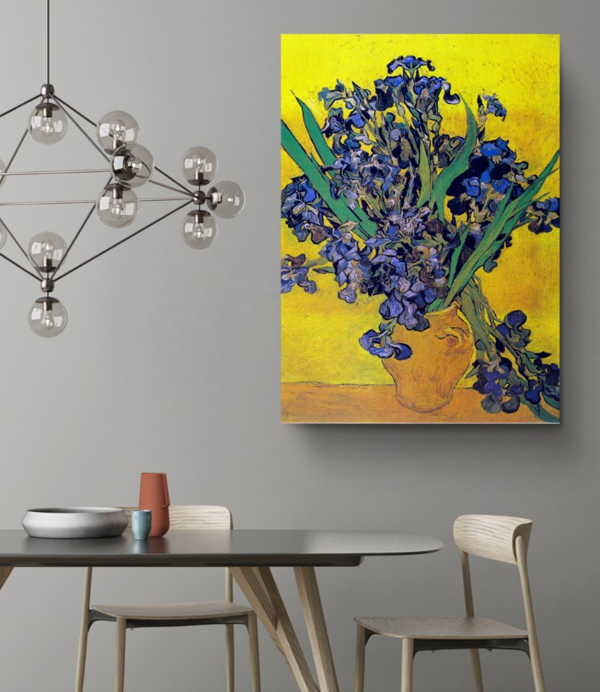 Irises 1890 Reproduction Canvas Print Wall Art Van Gogh