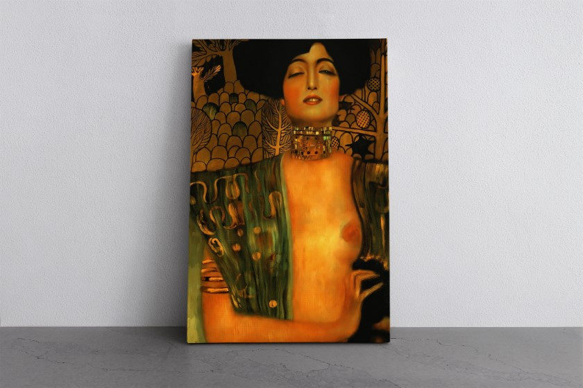 Judith I 1901 Color Splash Canvas Print Wall Art Gustav Klimt