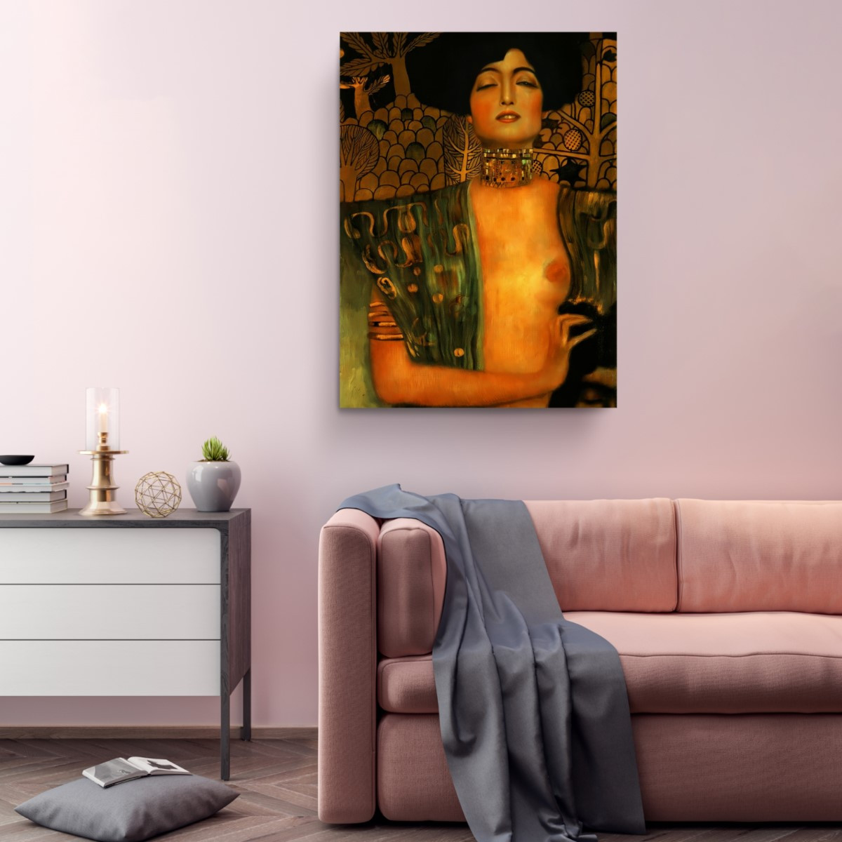 Judith I 1901 Color Splash Canvas Print Wall Art Gustav Klimt