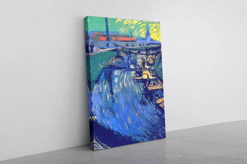 The Roubine du Roi Canal Canvas Print Wall Art Van Gogh