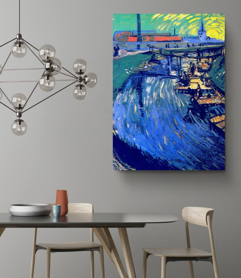 The Roubine du Roi Canal Canvas Print Wall Art Van Gogh