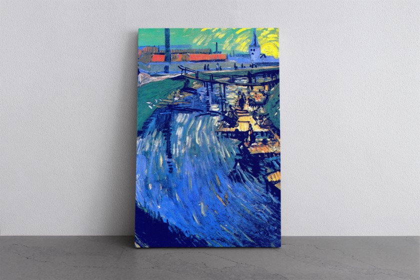 The Roubine du Roi Canal Canvas Print Wall Art Van Gogh