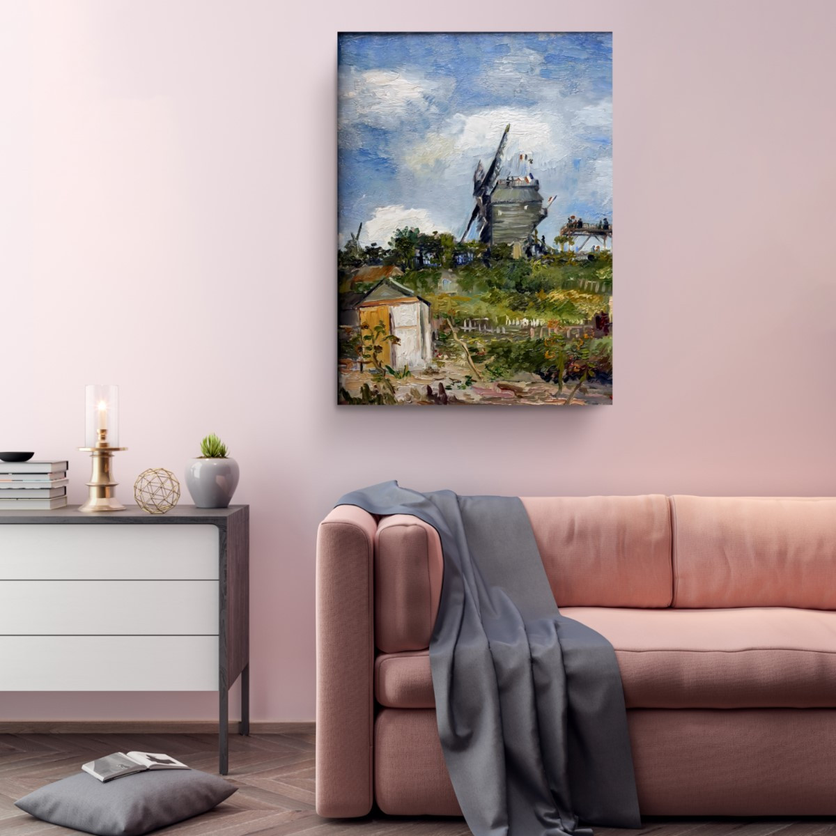 Le Moulin de Blute Fin Montmartre Canvas Print Wall Art