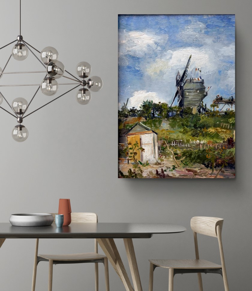 Le Moulin de Blute Fin Montmartre Canvas Print Wall Art