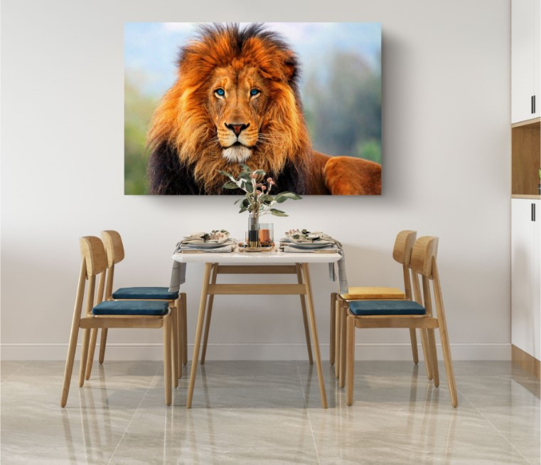 African Lion Wild Life Motivational Animal Arts Canvas Print Wall Art