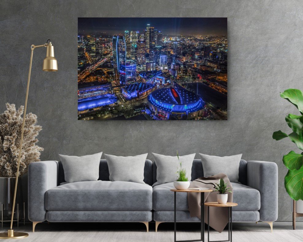Los Angeles Staples Center Field Wall City Canvas Print Wall Art