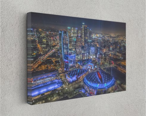 Los Angeles Staples Center Field Wall City Canvas Print Wall Art