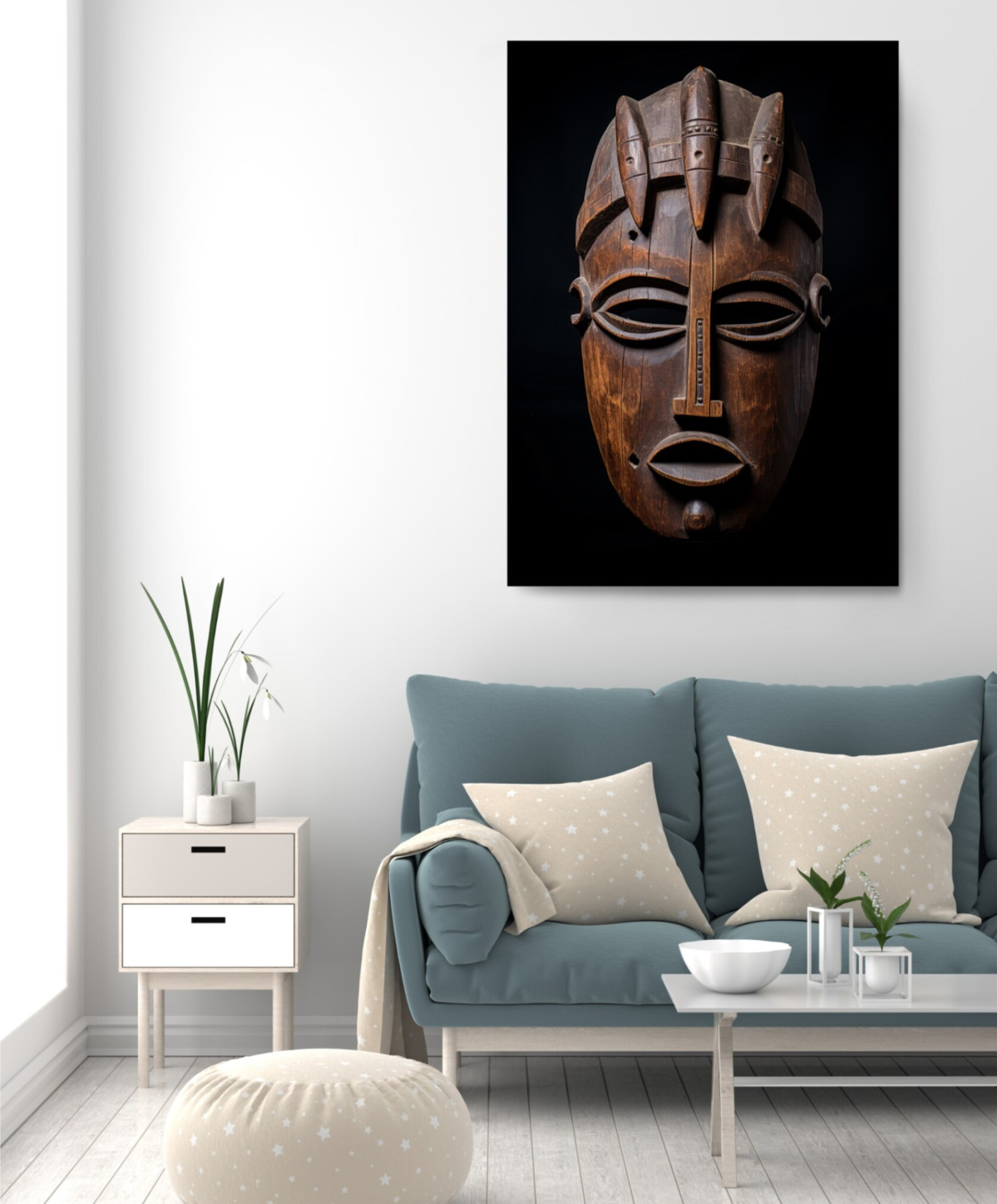 Masked Mystery African Mask Africa Edition Canvas Wall Art Home Decoration