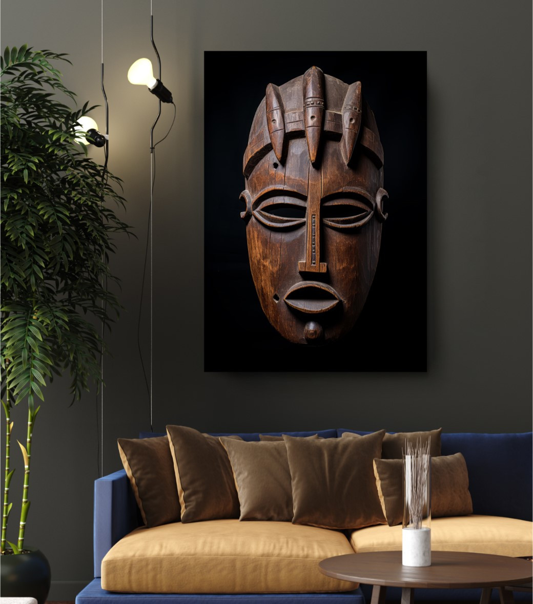 Masked Mystery African Mask Africa Edition Canvas Wall Art Home Decoration