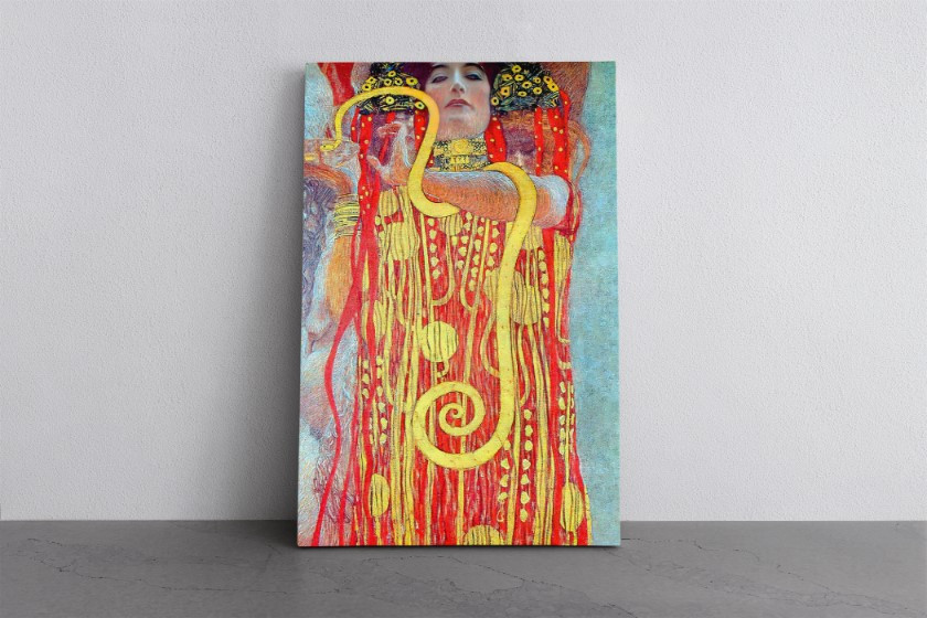 Medicine Hygieia Color Splash Canvas Print Wall Art Gustav Klimt