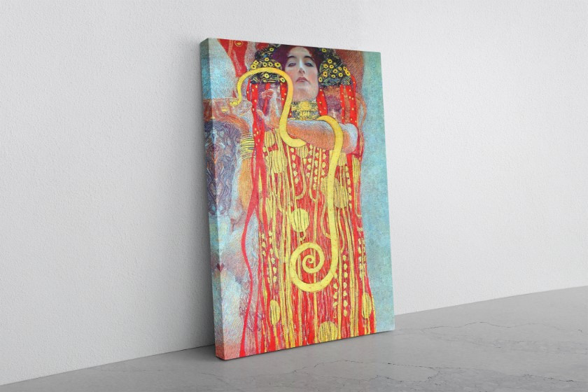 Medicine Hygieia Color Splash Canvas Print Wall Art Gustav Klimt