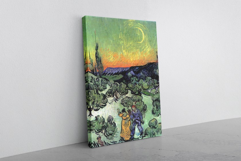 Moonlit Landscape 1889 Reproduction Canvas Print Wall Art