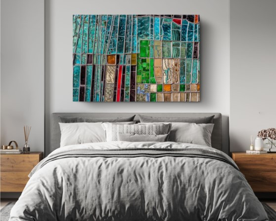 Mosaic Canvas Abstract Canvas Print Wall Art Home Decoration