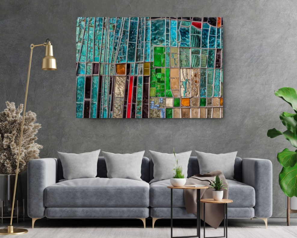Mosaic Canvas Abstract Canvas Print Wall Art Home Decoration