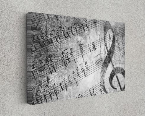 Music Notes Old Sheet Canvas Music Wall City Canvas Print Wall Art