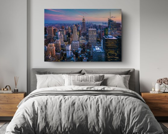 New York City Urban Manhattan Skyline Downtown Canvas Print Wall Art