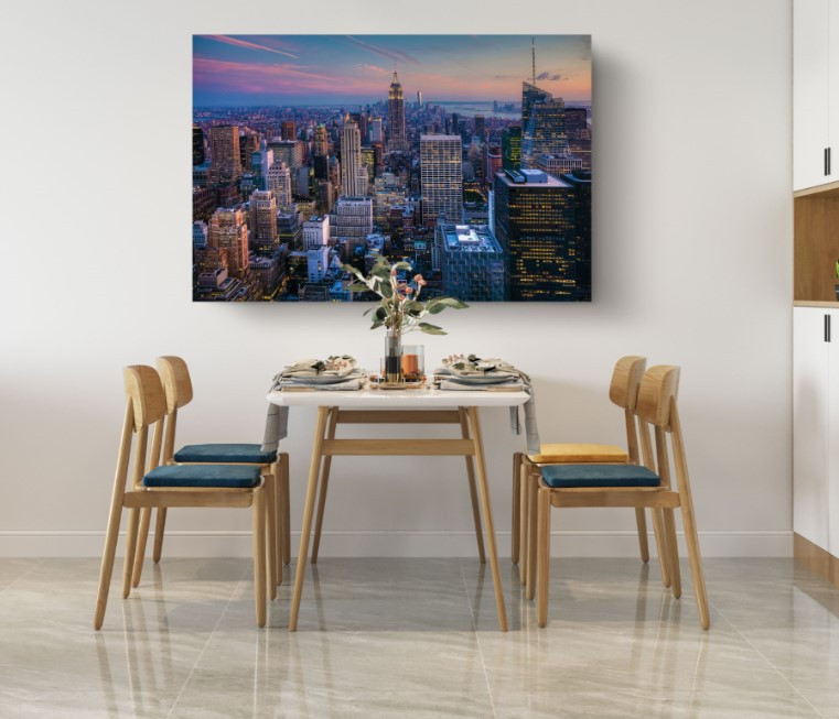 New York City Urban Manhattan Skyline Downtown Canvas Print Wall Art