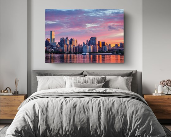 New York Skyline Urban High-Rise Downtown Canvas Print Wall Art