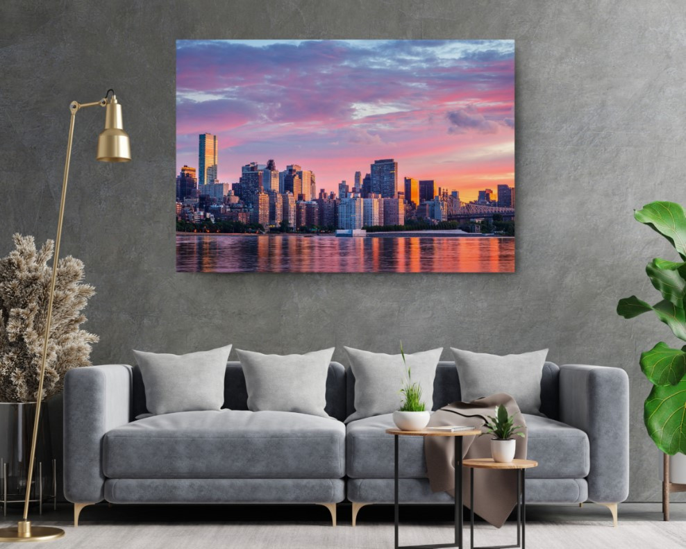 New York Skyline Urban High-Rise Downtown Canvas Print Wall Art
