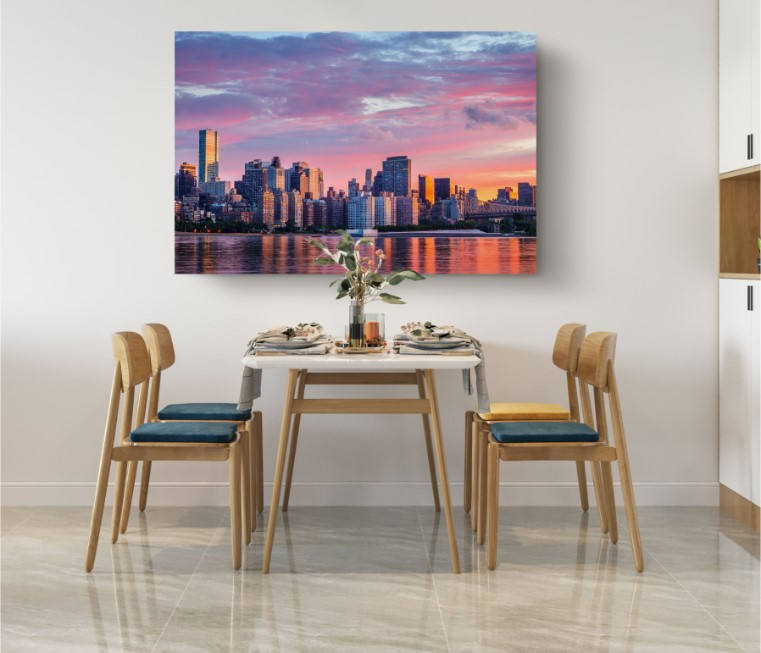 New York Skyline Urban High-Rise Downtown Canvas Print Wall Art