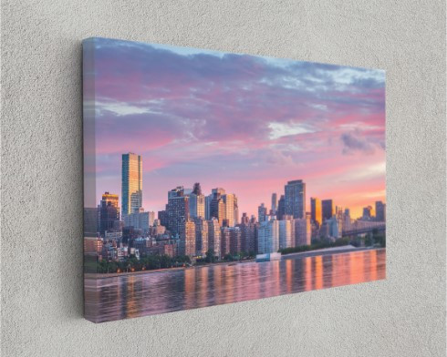 New York Skyline Urban High-Rise Downtown Canvas Print Wall Art