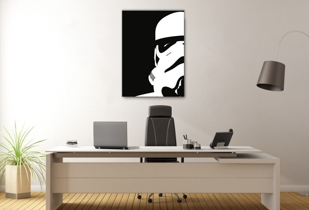 Galaxy Wars Trooper Just Black Canvas Prints Wall Art