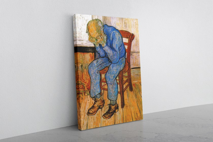 Old Man in Sorrow Reproduction Canvas Print Wall Art