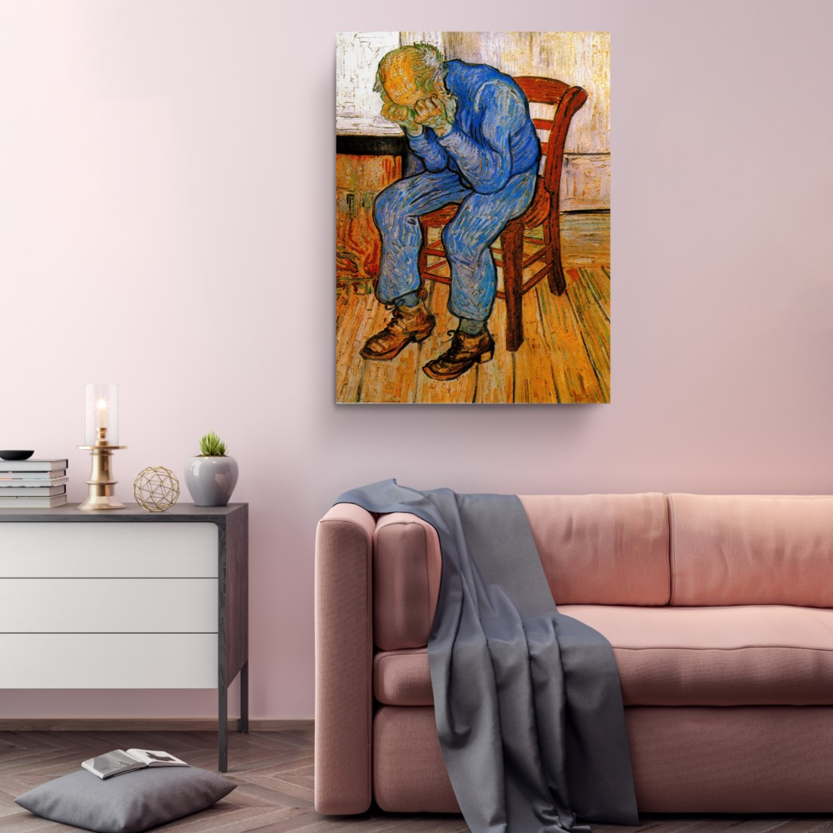 Old Man in Sorrow Reproduction Canvas Print Wall Art