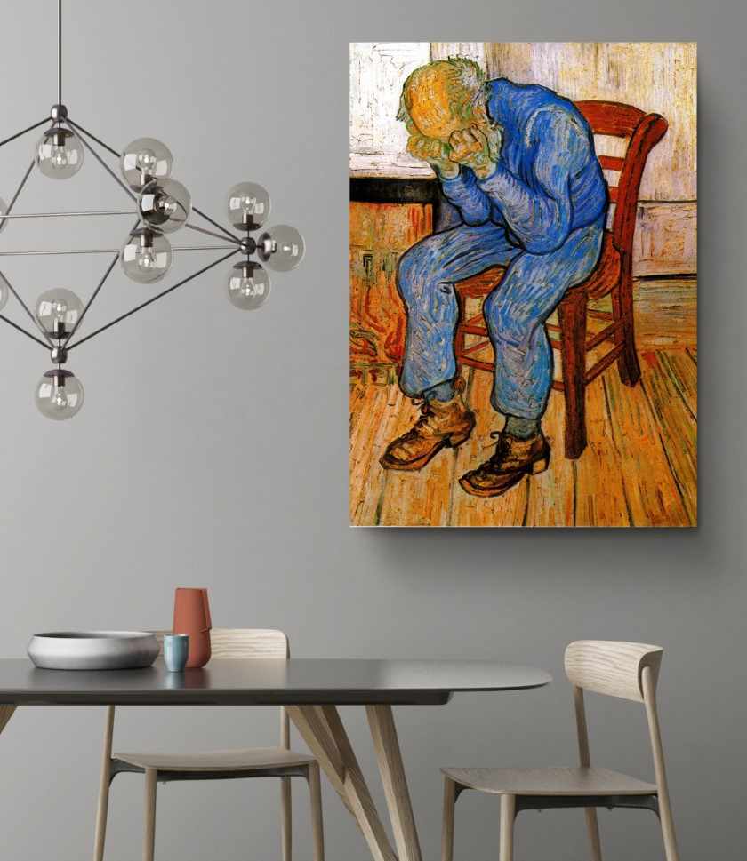 Old Man in Sorrow Reproduction Canvas Print Wall Art