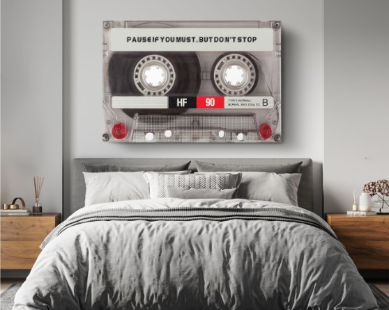 Pause But Don't Stop Motivation Modern Art Canvas Print Wall Art