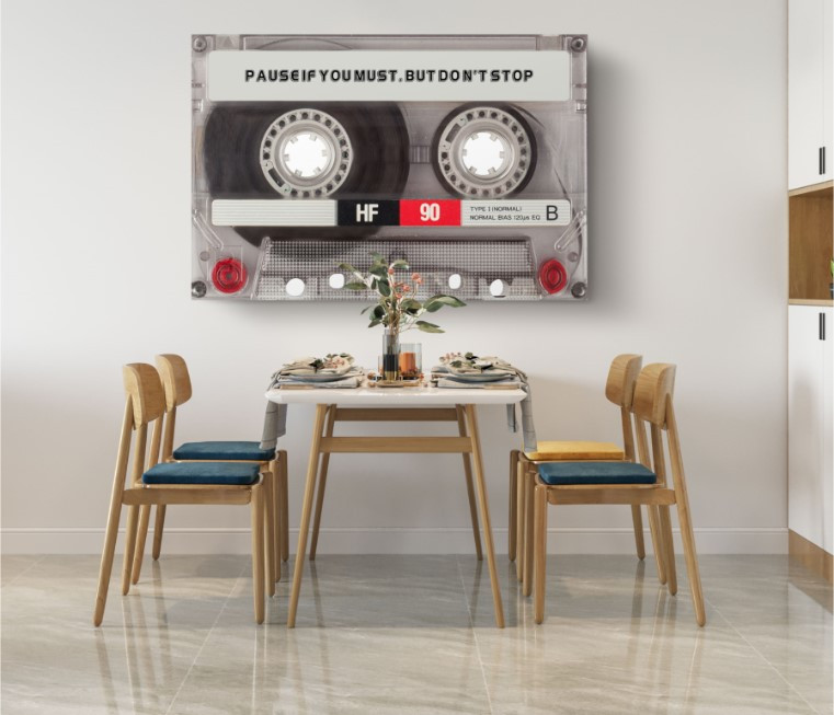 Pause But Don't Stop Motivation Modern Art Canvas Print Wall Art