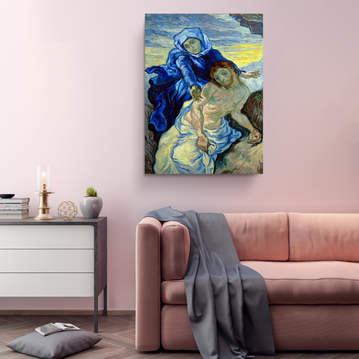 Pieta 1890 Reproduction Canvas Print Wall Art Van Gogh