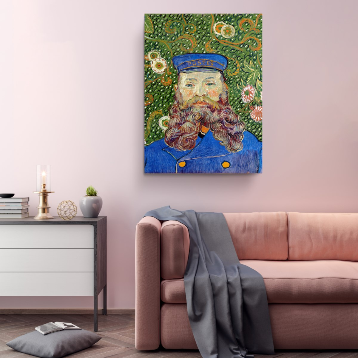 Portrait of the Postman Joseph Roulin Canvas Print Wall Art