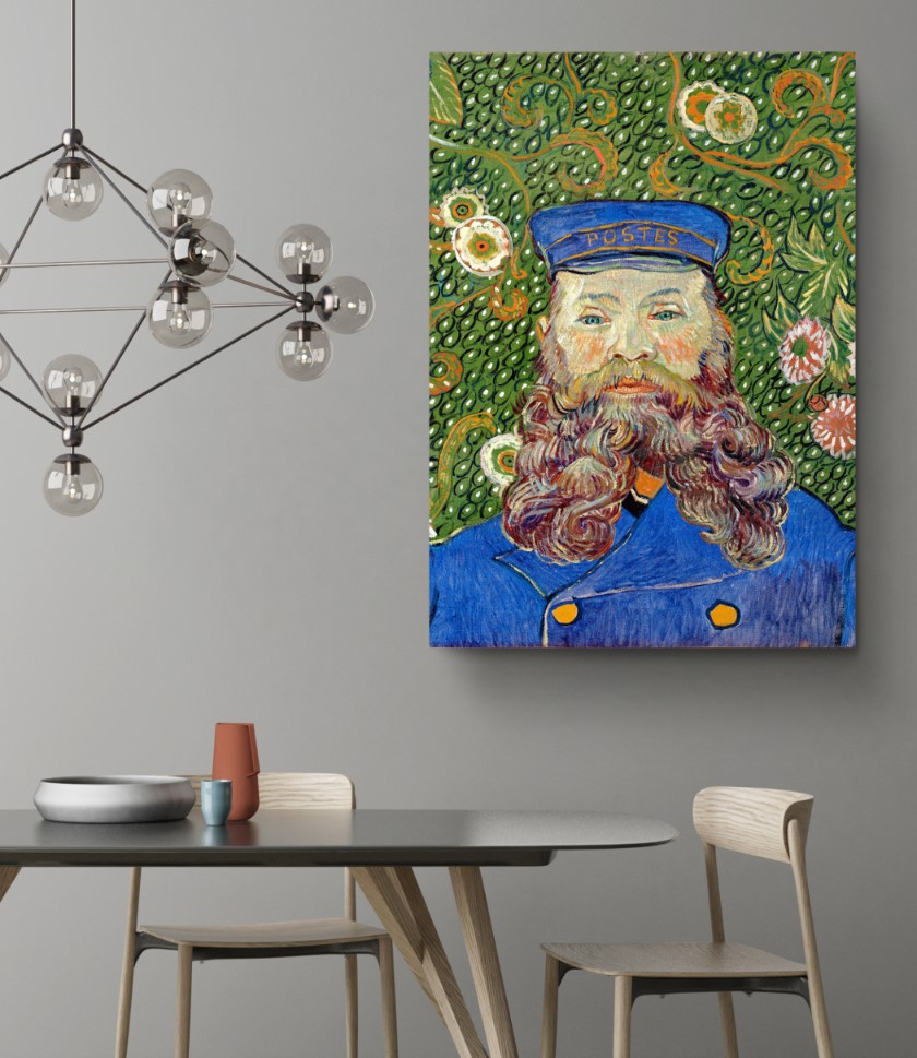Portrait of the Postman Joseph Roulin Canvas Print Wall Art