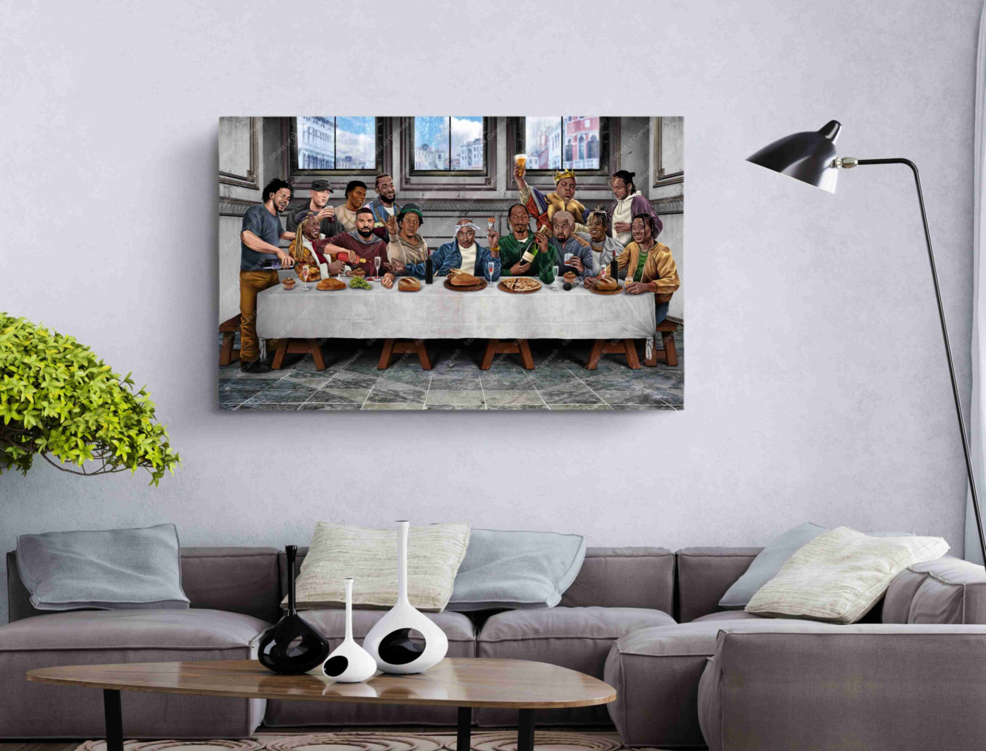 Rapper Last Supper Artists Rap Hip Hop Music Canvas Print Wall Art