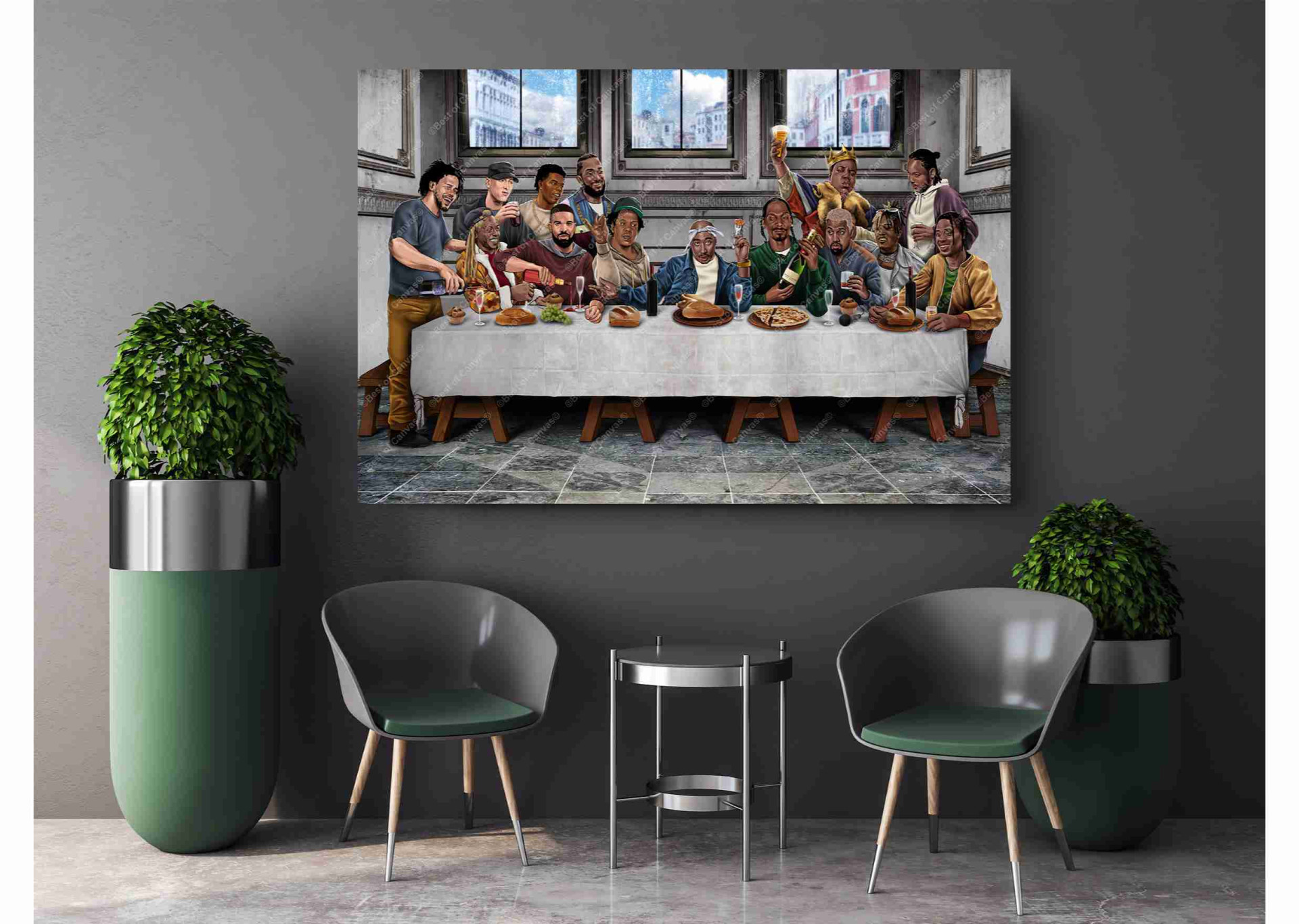 Rapper Last Supper Artists Rap Hip Hop Music Canvas Print Wall Art