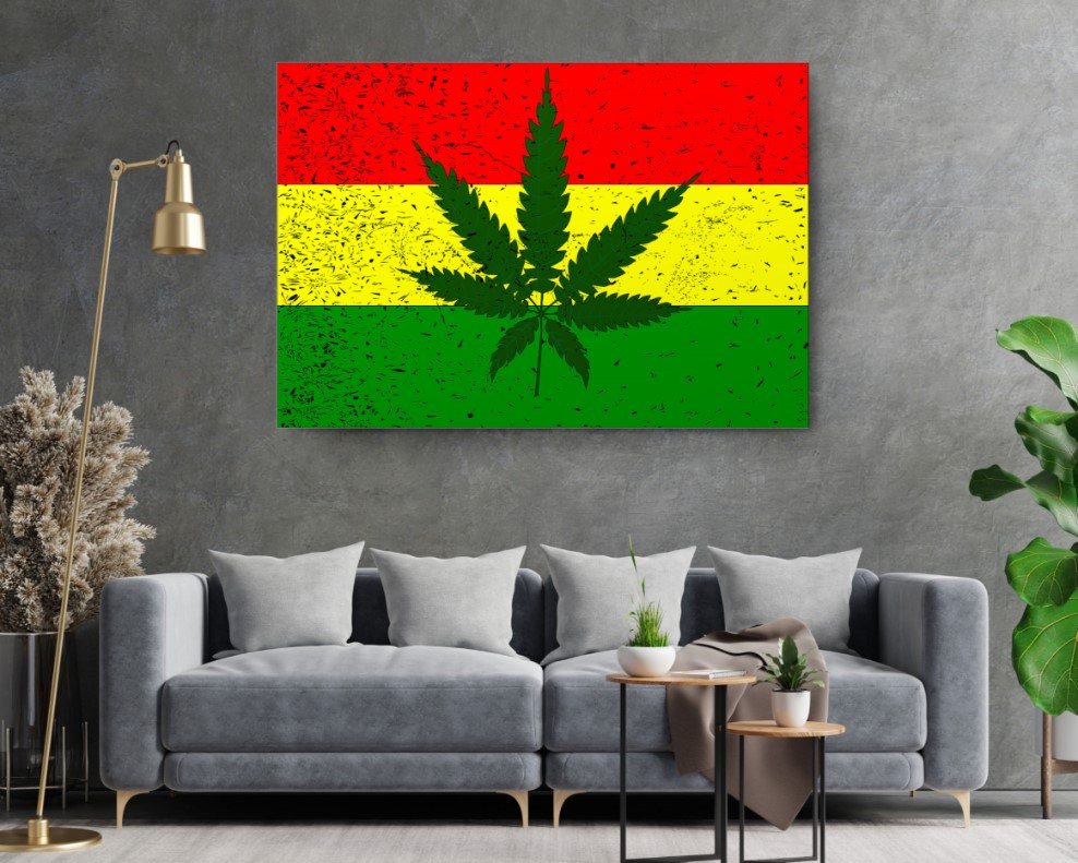 Rastafarian Flag Edition Canvas Wall Art Home Decoration