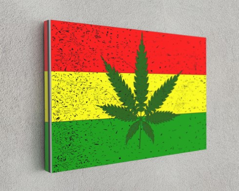 Rastafarian Flag Edition Canvas Wall Art Home Decoration