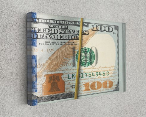 Money Dollar Canvas Print Wall Money Art Home Decoration