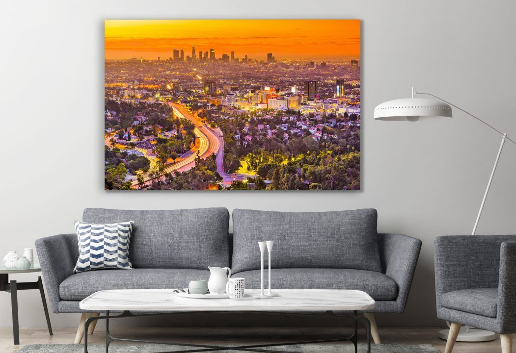 Los Angeles California Downtown Canvas Print Wall Art