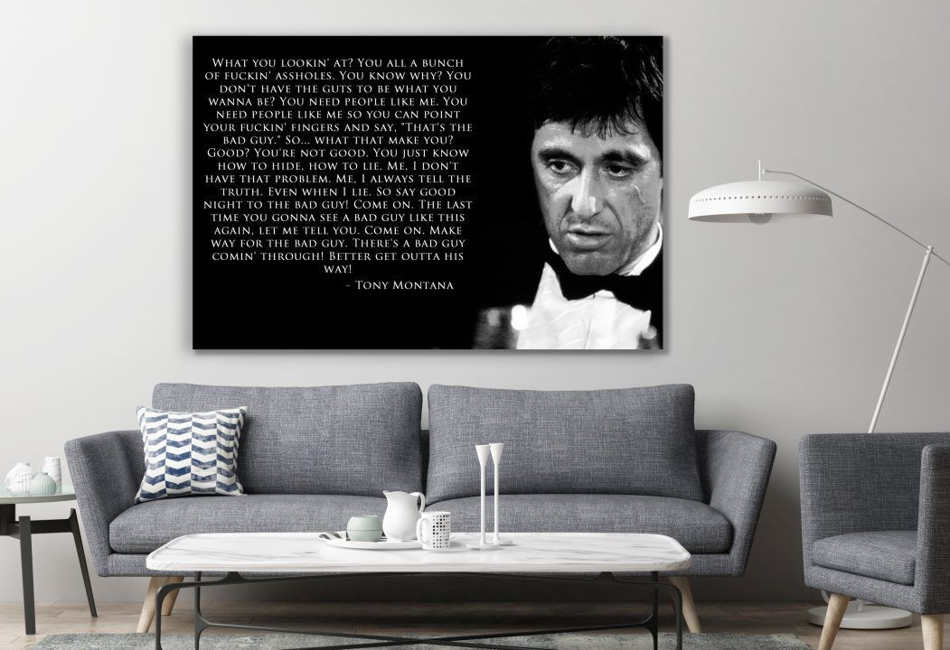 Mafia Movie Legends Tony's Quote Canvas Prints
