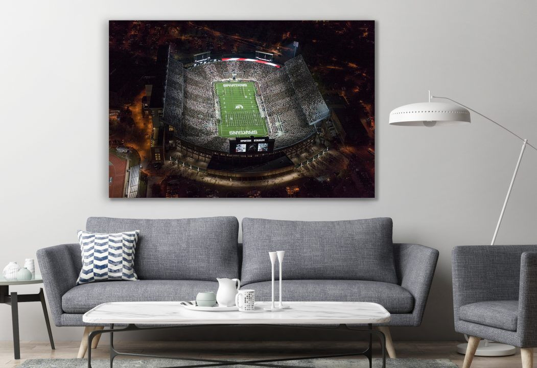 Football Stadium Michigan Sport Canvas Print Wall Art