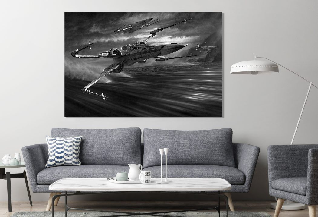 Space Wars Galaxy Travelers Speed of Light Canvas Print Wall Art