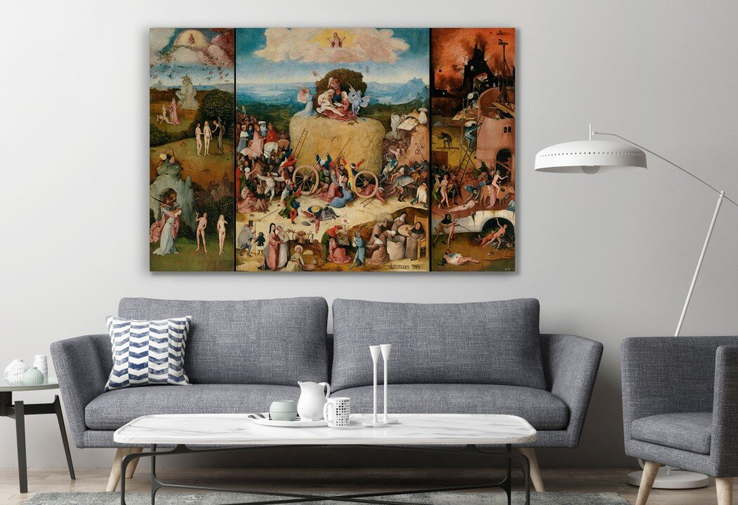 The Haywain Triptych by Hieronymus Bosch Reproduction Canvas Prints